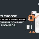 two cartoons explaining about some tips to choose best mobile application developement company in canada