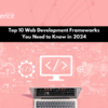 a image representing web development frameworks you need to know in 2024